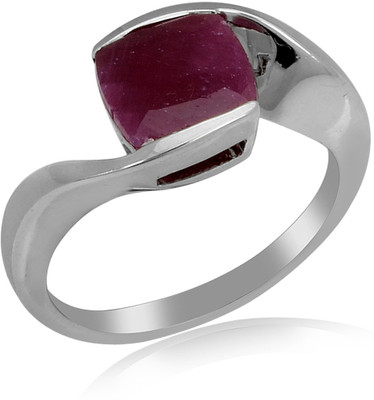 33% OFF on RosesNRibbons Sterling Silver Ruby Rhodium Plated Ring