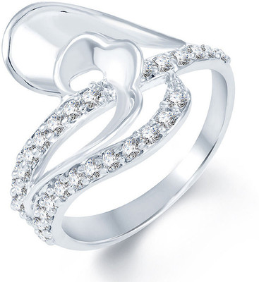 76% OFF on Sukkhi Pretty Alloy Cubic Zirconia Rhodium Plated Ring