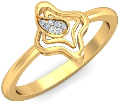 44% OFF on Demira Jewels Floret Yellow Gold Diamond 14 K Ring