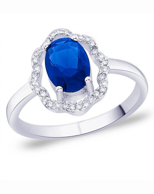 24% OFF on Taraash Blue Floral Sterling Silver Cubic Zirconia Ring 24% OFF on Taraash Blue Floral Sterling Silver Cubic Zirconia Ring
