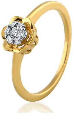 9% OFF on Velvetcase Floral Cluster Set Yellow Gold 18 K Ring