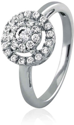 10% OFF on Velvetcase Framed Diamond Cluster Engagement White Gold 18 K Ring