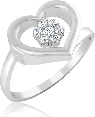 31% OFF on Forevercarat Heart Blossom Silver Diamond Sterling Silver Plated Ring