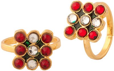 Voylla Alloy Cubic Zirconia 18K Yellow Gold Plated Toe Ring Voylla Alloy Cubic Zirconia 18K Yellow Gold Plated Toe Ring