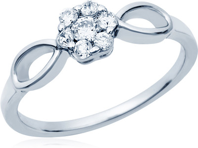 50% OFF on Navvya Sterling Silver Cubic Zirconia Rhodium Plated Ring