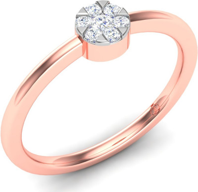 30% OFF on Theme Jewels Casual LR-0056, Certified Real Diamond & 14Kt Hallmarked Pink Gold Diamond 14 K Ring