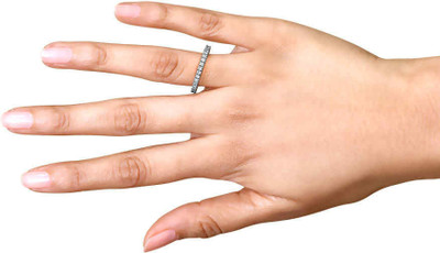 10% OFF on Velvetcase Classic Mens Wedding Band White Gold 18 K Ring