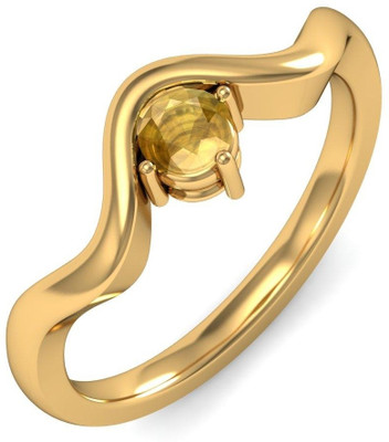 BlueStone The Smiraan Gold Sapphire 18K Yellow Gold Plated 18 K Ring