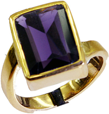 26% OFF on Riyo Wonderfulstar Amethyst Cz Copper Cubic Zirconia 18K Yellow Gold Plated Ring