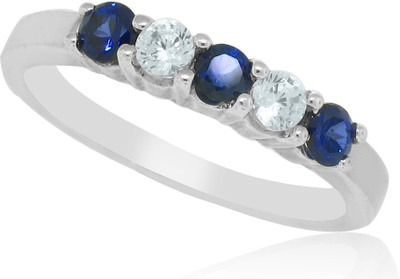 65% OFF on MyTreasurez Sterling Silver 14K White Gold Plated Ring