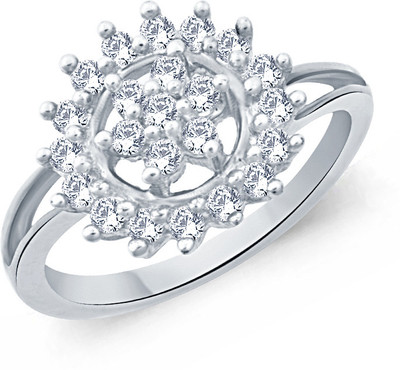 50% OFF on Navvya Sterling Silver Rhodium Plated Ring