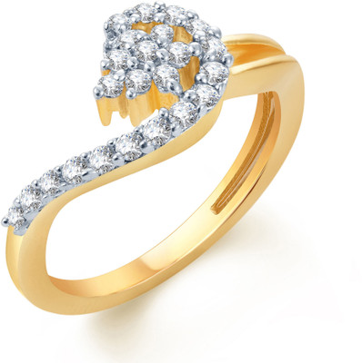 62% OFF on Sukkhi Delightful Alloy Cubic Zirconia 18K Yellow Gold, Rhodium Plated Ring