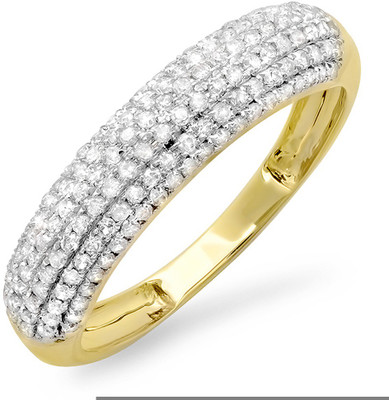 66% OFF on Kavya Jewels Anniversary Yellow Gold Diamond 14K Yellow Gold Plated 14 K Ring