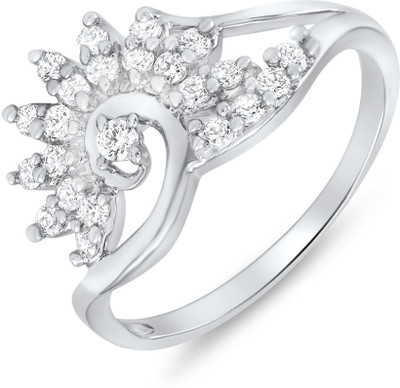 34% OFF on Mahi Peacock Brass, Alloy Zircon Rhodium Plated Ring