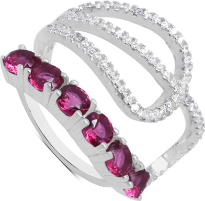 30% OFF on Gemtogems Designer Delight Sterling Silver Ruby Ring