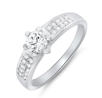 48% OFF on Mahi Cosy Sparkle Brass, Alloy Zircon Rhodium Plated Ring