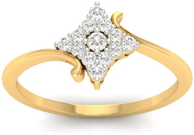 31% OFF on Jewels5 Allu Yellow Gold Diamond Rhodium Plated 18 K Ring