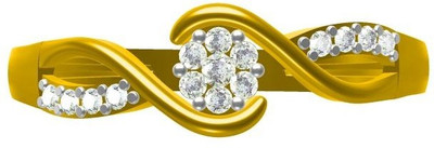 9% OFF on Sakshi Jewels Gold Diamond 18K Yellow Gold Plated 18 K Ring