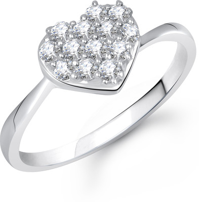 68% OFF on VK Jewels Decent Heart Alloy Cubic Zirconia Rhodium Plated Ring