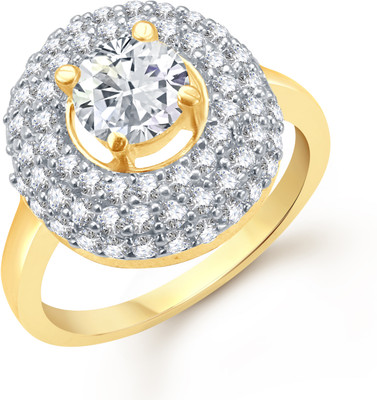 70% OFF on VK Jewels Alloy Cubic Zirconia 18K Yellow Gold Plated 18 K Ring