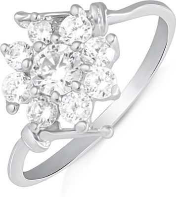 34% OFF on Mahi Splendid Alloy, Brass Cubic Zirconia Rhodium Plated Ring