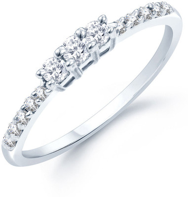 65% OFF on Sukkhi Classy Alloy Cubic Zirconia Rhodium Plated Ring