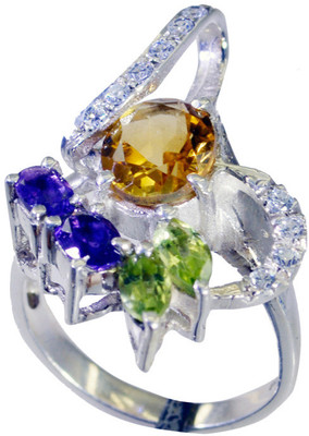 23% OFF on Riyo Comelystar Multi Gemstone Sterling Silver Cubic Zirconia Ring