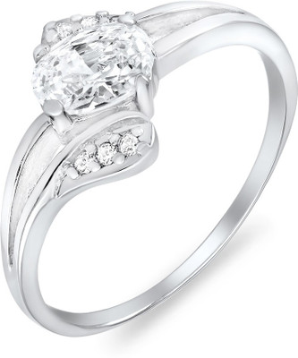 58% OFF on Mahi Dew-Drops Brass, Alloy Zircon Rhodium Plated Ring