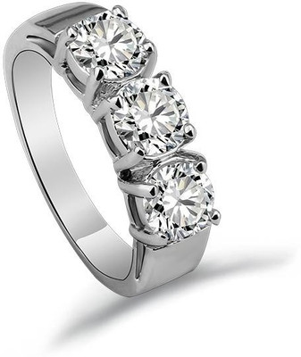 41% OFF on Ouxi Swarovski Elements Triple Diamond Zinc Ring