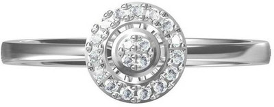 30% OFF on Dhani White Gold Diamond 18 K Ring