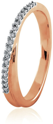 11% OFF on Velvetcase Diamond Orbit Eternity Band Rose Gold 18 K Ring