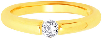 24% OFF on Hoop Silver 14K Yellow Gold Plated Ring