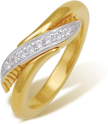 Ishtaa Gold Cubic Zirconia 18 K Ring