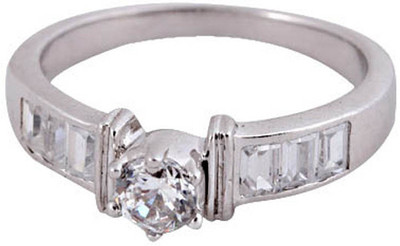 Silvera Silver Cubic Zirconia Rhodium Plated Ring Silvera Silver Cubic Zirconia Rhodium Plated Ring