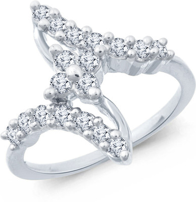 50% OFF on Navvya Sterling Silver Rhodium Plated Ring