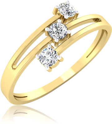 31% OFF on Forevercarat Winged Trio Gold Diamond 14 K Ring