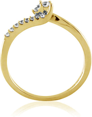 15% OFF on JacknJewel Light Diamond Stone Gold 18K Yellow Gold Plated 18 K Ring