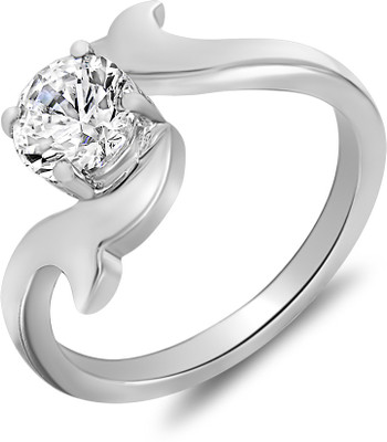 50% OFF on Mahi Glam Star Solitaire Brass, Alloy Swarovski Crystal Rhodium Plated Ring