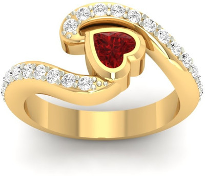 33% OFF on Jewels5 Yellow Gold Diamond 18 K Ring