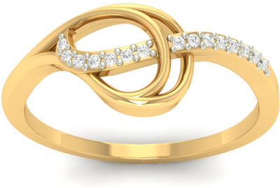 18% OFF on Jewels5 Aster Gold Diamond 18K Yellow Gold Plated 18 K Ring