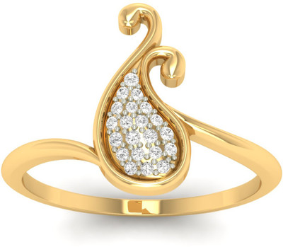 30% OFF on Jewels5 Gold Diamond Rhodium Plated 18 K Ring