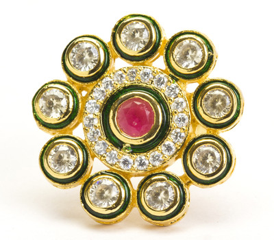 23% OFF on Bejeweled Copper Ruby Ring