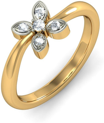 35% OFF on Amogh Jewels Sterling Silver Diamond 18K Yellow Gold Plated Ring