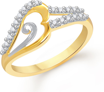 77% OFF on VK Jewels Beauteous Alloy Cubic Zirconia 18K Yellow Gold Plated 18 K Ring