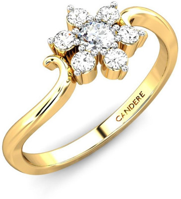 14% OFF on Candere Shruti Yellow Gold Diamond Rhodium Plated 18 K Ring 14% OFF on Candere Shruti Yellow Gold Diamond Rhodium Plated 18 K Ring