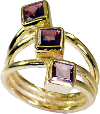 25% OFF on Riyo Teasing Garnet Copper Garnet 18K Yellow Gold Plated Ring