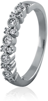 23% OFF on Velvetcase Fancy Vintage Diamond Eternity Band White Gold 18 K Ring