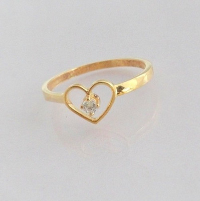 40% OFF on Aaditya Diamonds Sterling Silver Diamond 18K Yellow Gold Plated Ring