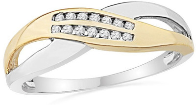 12% OFF on Jpearls Stylish Diamond White Gold 18 K Ring