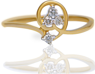 15% OFF on Jacknjewel Twisted Curl Leaf Gold 18K Yellow Gold Plated 18 K Ring